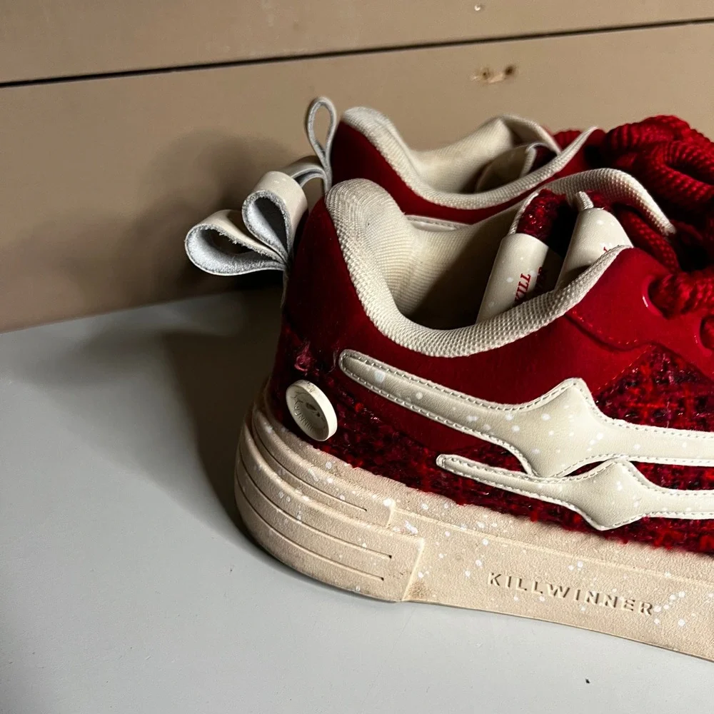 Killwinner Smile Life Series Red Cream Chunky Platform Sneakers Mens‎ 11